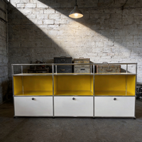 Meuble de rangement moderne, personnalisable et durable en acier inoxydable, connectable, pour chambre à coucher, unité de rangement compacte pour baie vitrée, vêtements et articles divers