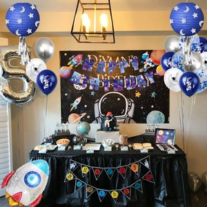 Perlengkapan Pesta Ulang Tahun Anak Laki-Laki Tema Astronot Luar Angkasa Nicro, Dekorasi Pesta Ulang Tahun, Perlengkapan Dekorasi Dinding Rumah - Product Image 5