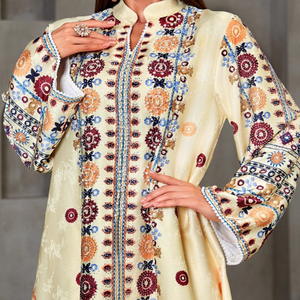 ชุดราตรีงานปาร์ตี้แบบใหม่ ดีไซน์เนอร์ งานฝีมือประดับเพชรและดอกไม้สุดหรู สำหรับสตรีชาวมุสลิม - Product Image 2