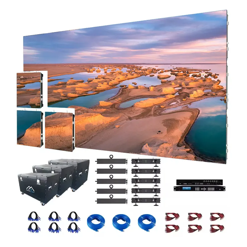 P1.25 P1.56 P1.95 P2.5 P3.91 Vollfarbige Bühnenhintergrund-Display-Panels für Innenwerbung Led-Bildschirm Led-Display-Bildschirm