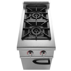 Estufa de Gas de 2 Quemadores de Acero Inoxidable con Gabinete, Estufa Comercial Económica de Doble Cabezal, Superficie de Estufa Fácil de Limpiar - Product Image 2