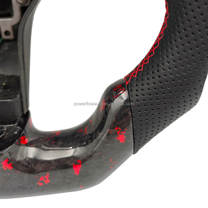 พวงมาลัยคาร์บอนไฟเบอร์แบบฐานแบนออกแบบได้เองสำหรับ Nissan <span class=keywords><strong>R51</strong></span> 350Z 370Z R35 <span class=keywords><strong>GTR</strong></span> 370Z Z34 Armada Y62 Infiniti FX35 - Product Image 5