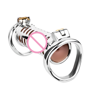 <span class=keywords><strong>Cage</strong></span> <span class=keywords><strong>de</strong></span> <span class=keywords><strong>chasteté</strong></span> à double tête FRRK avec ceinture en PU pour <span class=keywords><strong>couple</strong></span>, jouets sexuels d'abstinence en forme <span class=keywords><strong>de</strong></span> cylindre creux et long - Product Image 3