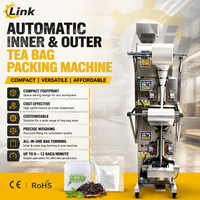 Máquina automática de envasado de bolsas de té con pantalla táctil PLC, personalizada, OEM, ODM, marca privada, ancho de sellado ajustable, para exportación