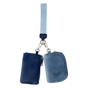 Modern Unisex Nylon Double Pocket Keychain Wallet Solid Color <b>Coin</b> <b>Bag</b> with Mini Fashion Style for Men and Women - Product Image 6