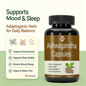 Cápsulas de Ashwagandha de Marca Privada OEM para Energía, Estado de Ánimo y Sueño, Suplemento Vegano, Sin OMG, Sin Gluten - Product Image 3