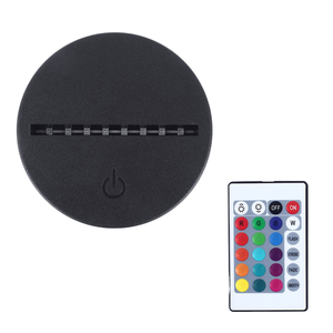 16-Color 3D LED Nightlight <b>Stand</b> with USB Charging Cable & Remote <b>Control</b> ABS Modern Multicolor Base - Product Image 3