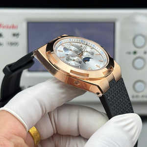 Reloj Automático con Calendario Perpetuo en Tono Oro Rosa, Nuevo Modelo 2026, Reloj Mecánico para Hombre con Esfera Plateada y Fase Lunar - Product Image 5