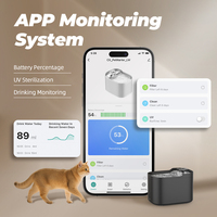 Fontaine à eau OEM 2,5 L Wifi en acier inoxydable pour chat Capteur automatique Purificateur d'eau UV sans fil pour animaux de compagnie Fontaine pour chats