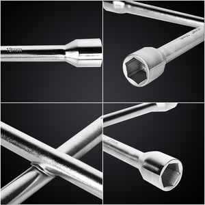 Nhiệm vụ nặng nề xách tay lốp xe chìa khoá chìa khoá có thể gập lại lốp thép chữ thập cờ lê - Product Image 2