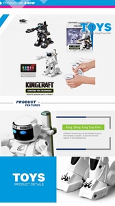 2.4G high quality kids electric rc toy battle robot with light and sound - Product Image 4