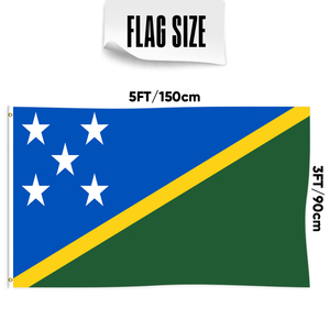 Solomon <strong>Islands</strong> <strong>Flag</strong> 3x5 Ft Polyester with Brass Grommets for Outdoor &amp; Indoor Decoration Single Layer Durable - Product Image 2