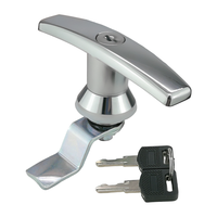 Poignée de porte d'armoire à verrouillage à quart de tour JUCRO DL302-2 OEM, en alliage de zinc chromé brillant, cylindres industriels de 50 mm