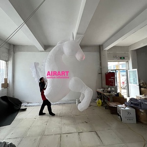 Suministro de diferentes formas de accesorios de animales disfraz de cabra inflable, marioneta temática de animales inflables blancos - Product Image 3