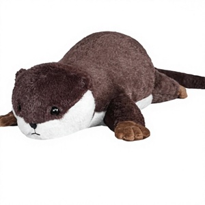 Peluche lestée en polaire courte de 18 pouces, oreiller en forme de loutre, cadeau pour enfants garçons filles de 0 à 24 mois - Product Image 1