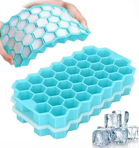 Bandeja De Gelo De Silicone 37 Cavity Square Ice Cube Mold Freeze Mold Ice Cream Maker Cozinha Restaurante Padaria