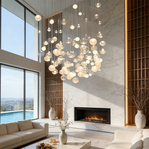 Lampadario Sferico su Misura, Lampadario di Lusso in Stile Europeo Adatto <span class=keywords><strong>per</strong></span> Soggiorno e Scale - Product Image 2
