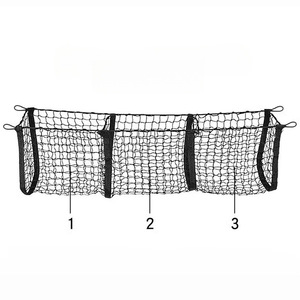 Red de almacenamiento para maletero de coche, 110x30x30cm, tres compartimentos, universal para camionetas - Product Image 5