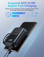 Nouvelles Idées de Produits 2025 Électronique OEM Logo Intégré Câble Charge Rapide Mini Petite Grande Capacité 16000mAh Portable Power Bank