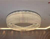 Luminaires suspendus longs de luxe pour hall d'hôtel, en acier inoxydable, hauteur réglable, éclairage LED personnalisé