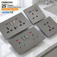 Prise murale universelle multifonction KESHIQI certifiée CE 10A, ignifuge, en polycarbonate, indice de protection IP16, anti-choc électrique, avec interrupteur indépendant