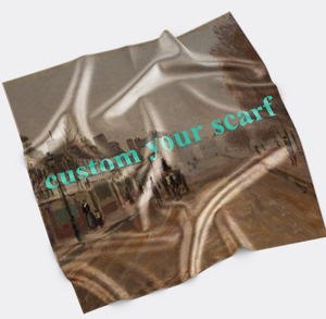 Claude <span class=keywords><strong>Monet</strong></span> ผ้าพันคอซาตินผ้าไหมสี่เหลี่ยมหรูหราปรับแต่งได้ของขวัญธุรกิจสำหรับฤดูหนาวสวมใส่ทุกวันวินเทจ - Product Image 1