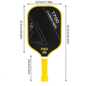 Pala de Pickleball de Fibra de Carbono T700 de 16 mm, Profesional, para Entrenamiento, Color Amarillo, Aprobada por la USA - Product Image 2