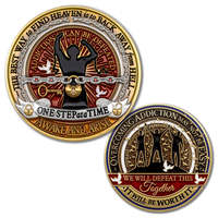 Moneda Conmemorativa Personalizada de Metal con Diseño de Cruz Electrochapada, Medallón 2D/3D Esmaltado en Oro y Plata
