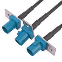 Cable de Extensión de Antena Personalizado de 10 cm, Cable HF con Ángulo de 90 Grados, Conector Hembra y Macho Fakra Tipo Z H I, 0-3 GHz, para Uso en Telecomunicaciones
