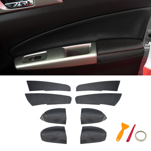 Subaru Forester <b>Door</b> Panel Leather Cover 08-12 Microfiber Interior <b>Trim</b> Kit With Installation Tools - Product Image 1