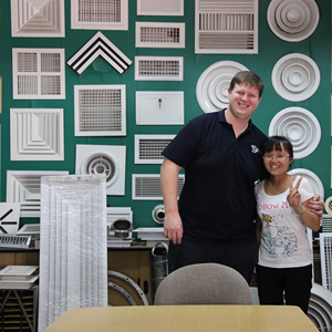 Thông gió trần vuông không khí đăng ký hợp kim nhôm 4 cách HVAC khuếch tán để cung cấp không khí - Product Image 6