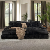 Ensemble de salon canapé modulaire en forme de L en velours brun italien moderne luxueux avec rembourrage en mousse de bois hôtels approvisionnement direct en usine