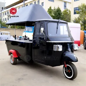 Desain baru penjualan truk makanan tiga roda roda sepeda Stan es krim luar ruangan