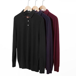 I prodotti più venduti a <span class=keywords><strong>maglia</strong></span> 100% Polo in lana Merino OEM/ODM Polo Casual da <span class=keywords><strong>uomo</strong></span> a maniche lunghe t-shirt - Product Image 5