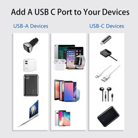 Adaptateur de convertisseur de connecteur USB 3.0 Type A mâle vers USB 3.0 Type C femelle
