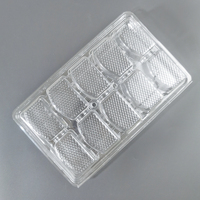 Boîte alimentaire rectangulaire transparente jetable en PET pour raviolis, emballage extérieur Calmshell, contenants pour sandwichs, pizzas, chewing-gums, nouilles