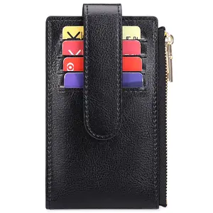 Womens Men's Wallets Genuine Leather Bifold Credit Card Holder Money Clip Short Wallet