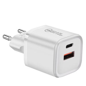 Mini chargeur rapide 20W PD avec ports USB-C et USB-A, certifié CE, matériau ignifuge, prise UK pour usage professionnel - Product Image 6