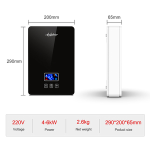 Chauffe-eau électrique mini 220V 6KW avec protection contre la surchauffe, design fin, accepte les services personnalisés pour les petites salles de bain - Product Image 5