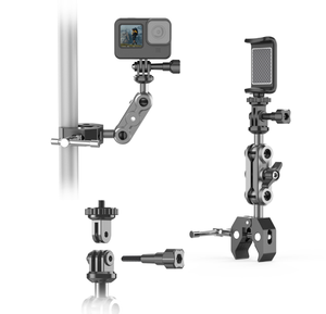 مشبك تثبيت سوبر كراب مشبك ذراع سحري مثبت برأس كرة لولبية لأجهزة GoPro Insta360 هواتف خلوية بكاميرا حركة - Product Image 5