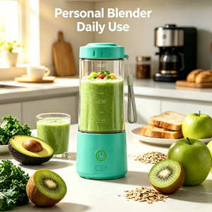 Licuadora Eléctrica Ligera de 400 ml, Potente Exprimidor de Jugos en Frío, Botella de Jugo Portátil Recargable Tipo C de 4000 mAh para Exteriores - Product Image 3