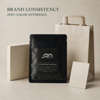 Sachet de café à dosettes imprimé sur mesure, scellé sur trois côtés, avec enveloppe extérieure thermoscellable pour pochette de café individuelle de marque privée