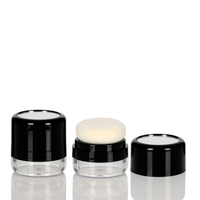 Conteneurs de poudre vides, mini boîte de poudre compacte ronde noire, emballage de maquillage cosmétique avec houppette de poudre