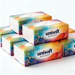 Mouchoirs en papier personnalisés OEM&ODM avec logo brodé, paquet souple, en pâte de bois vierge, 5 plis - Product Image 1