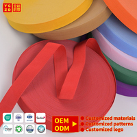 Bande élastique colorée en gros, 25 mm, en polyester, diamètre 10 mm, 20 mm, avec logo personnalisé en relief pour sous-vêtements