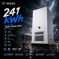 Armoire de stockage de batterie solaire LiFePO4 241 kWh, système de stockage d'énergie hybride pour réseau, IP65, extérieur