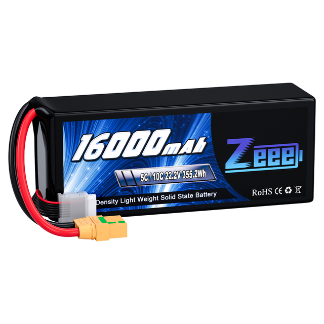Semi Solid State 16000mah High Energy Density Drone Battery 6S 5C/10C 22.2v Lipo Battery for 13/15-inch Fpv Drone Battery