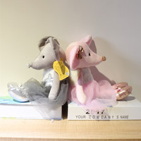 Vente en gros de souris de ballet en peluche de 42 cm, jouets en peluche, poupées ballerines, cadeaux de spectacle de danse de ballet pour filles