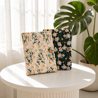 Agenda personnalisable de haute qualité A5/A6, couverture rigide, 100 feuilles, broderie sur tissu, journal portable, fournitures de bureau, cadeau