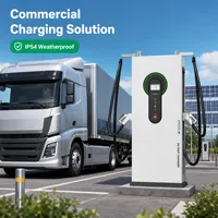 Estación de Carga Rápida para Vehículos Eléctricos de Corriente Continua GB/T de 240kW 320kW 360kW 400kW 480kW con Doble Conector, Montaje en Suelo IP54 para Camiones de Uso Pesado y Comercial